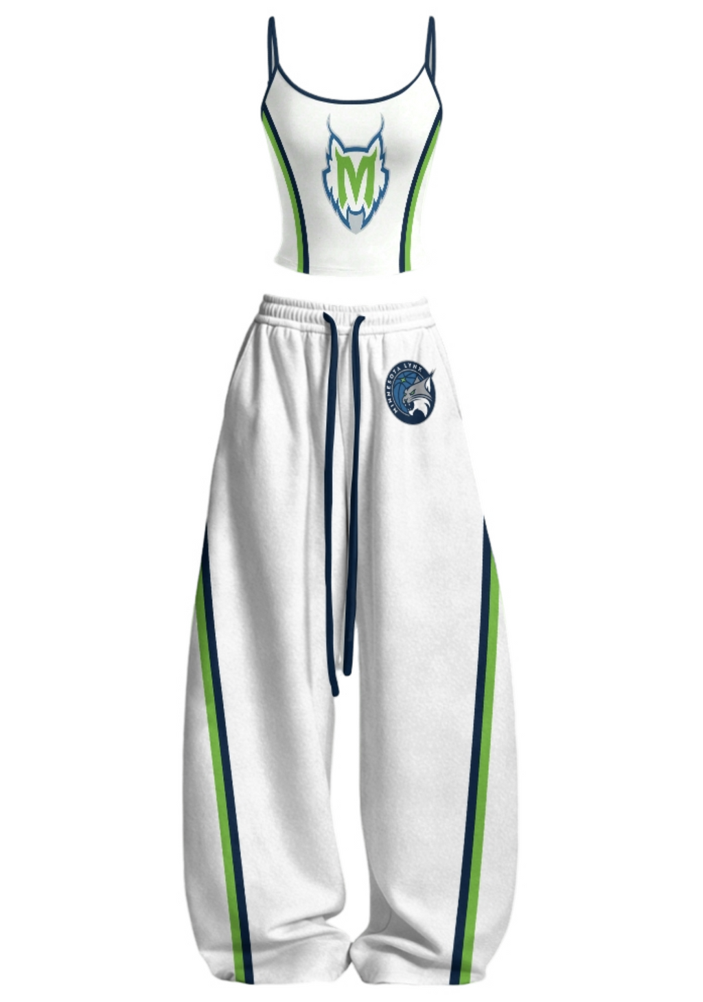 Minnesota Lynx Tops & Elasticated Trousers Two-Piece Set