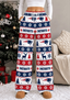 Womens New England Patriots Christmas Wide Leg Pants