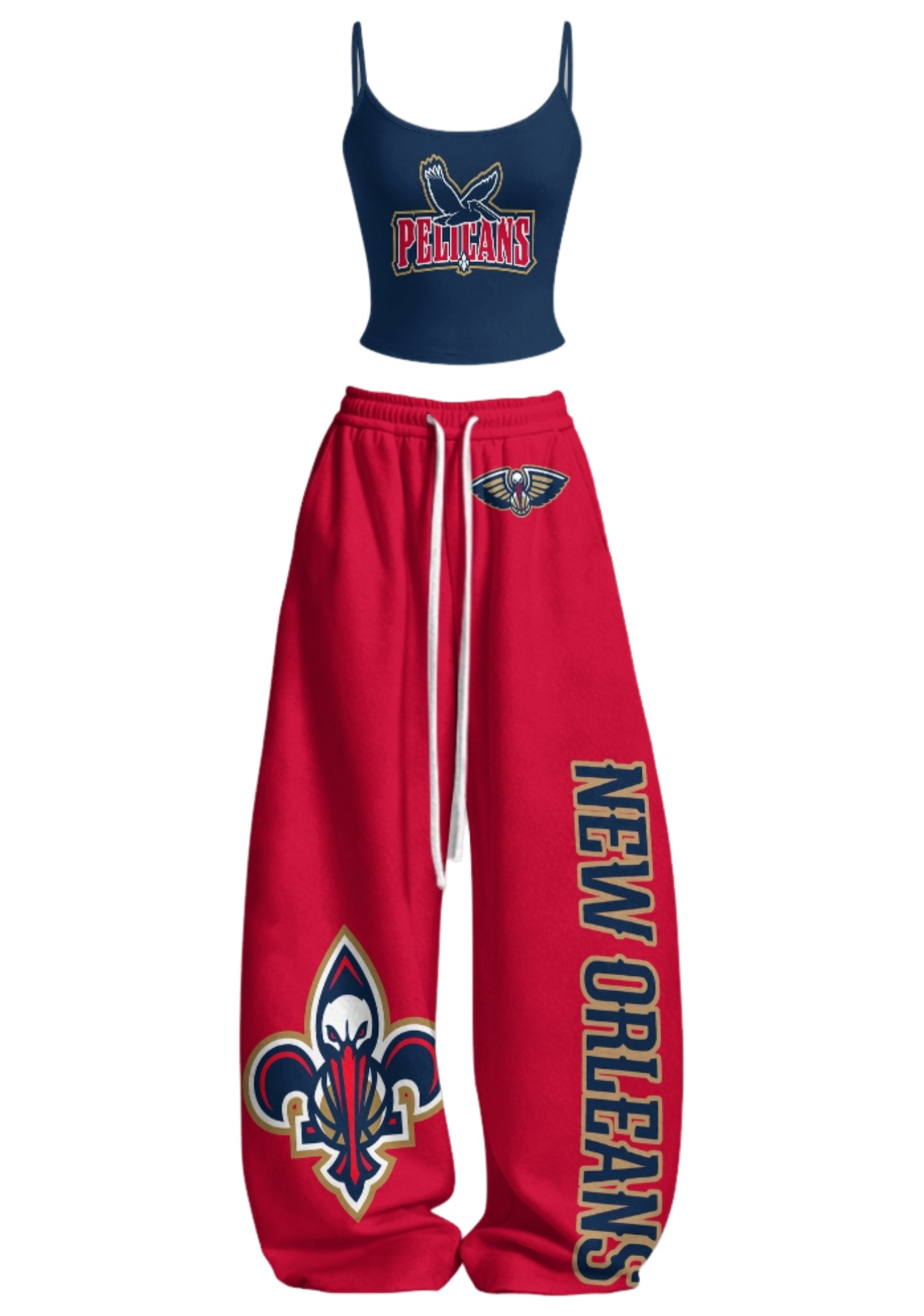 New Orleans Pelicans Tops & Elasticated Trousers Two-Piece Set Main image