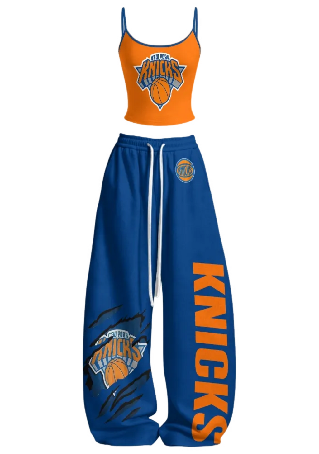 New York Knicks Tops & Elasticated Trousers Two-Piece Set