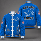 Unisex Detroit Lions Logo Printed Varsity Jacket