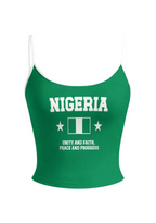 Nigeria Flag #26 Tops & Elasticated Trousers Two-Piece Set