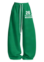 Nigeria Flag #26 Tops & Elasticated Trousers Two-Piece Set