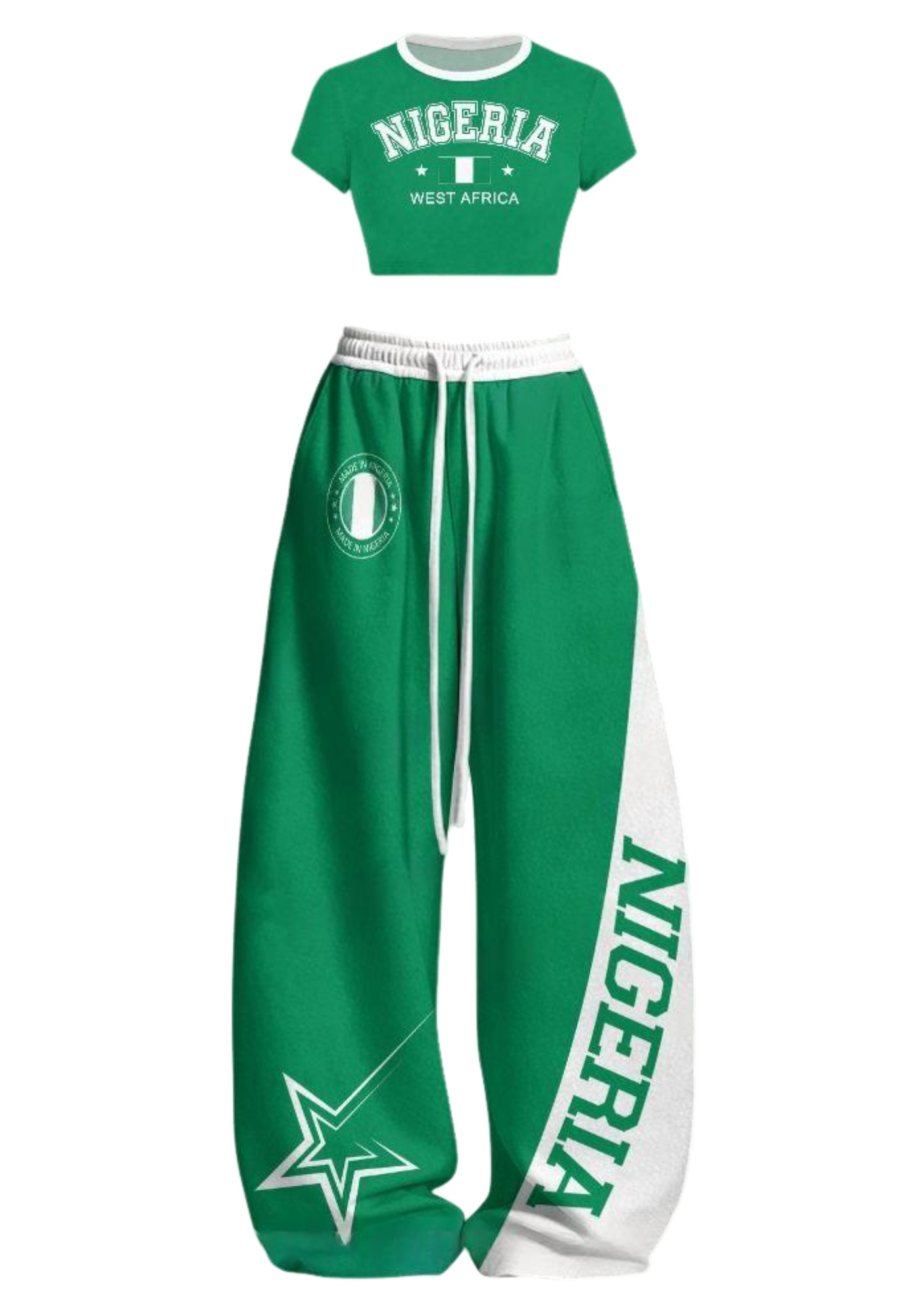 Nigeria Tops & Elasticated Trousers Two-Piece Set Main image