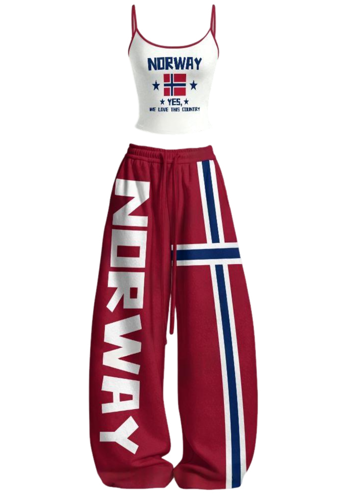 Norwegian Pride Tops & Elasticated Trousers Two-Piece Set Main image