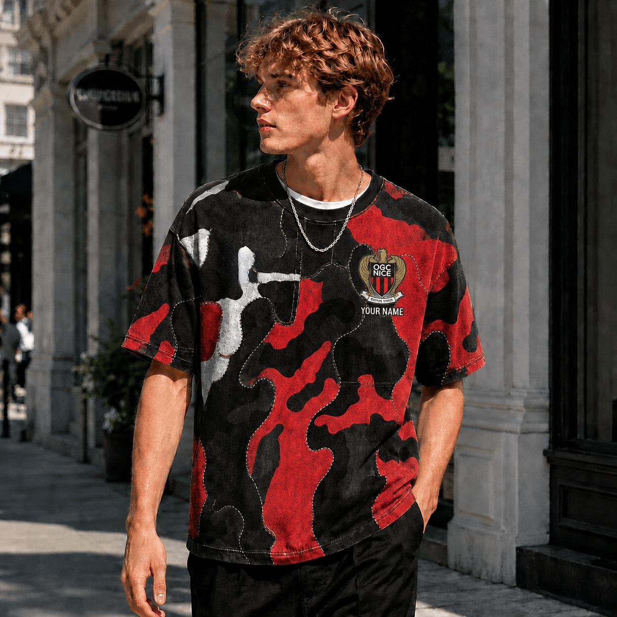 OGC Nice Black Red Camo T Shirt Custom Name For Fan