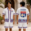 OL Lyon Floral Trim Hawaiian & Short Pants For Fan
