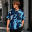 Paris FC Gradient Blue Camo T Shirt Custom Name For Fan