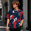 PSG Paris Saint-Germain Red Navy Camo T Shirt Custom Name For Fan