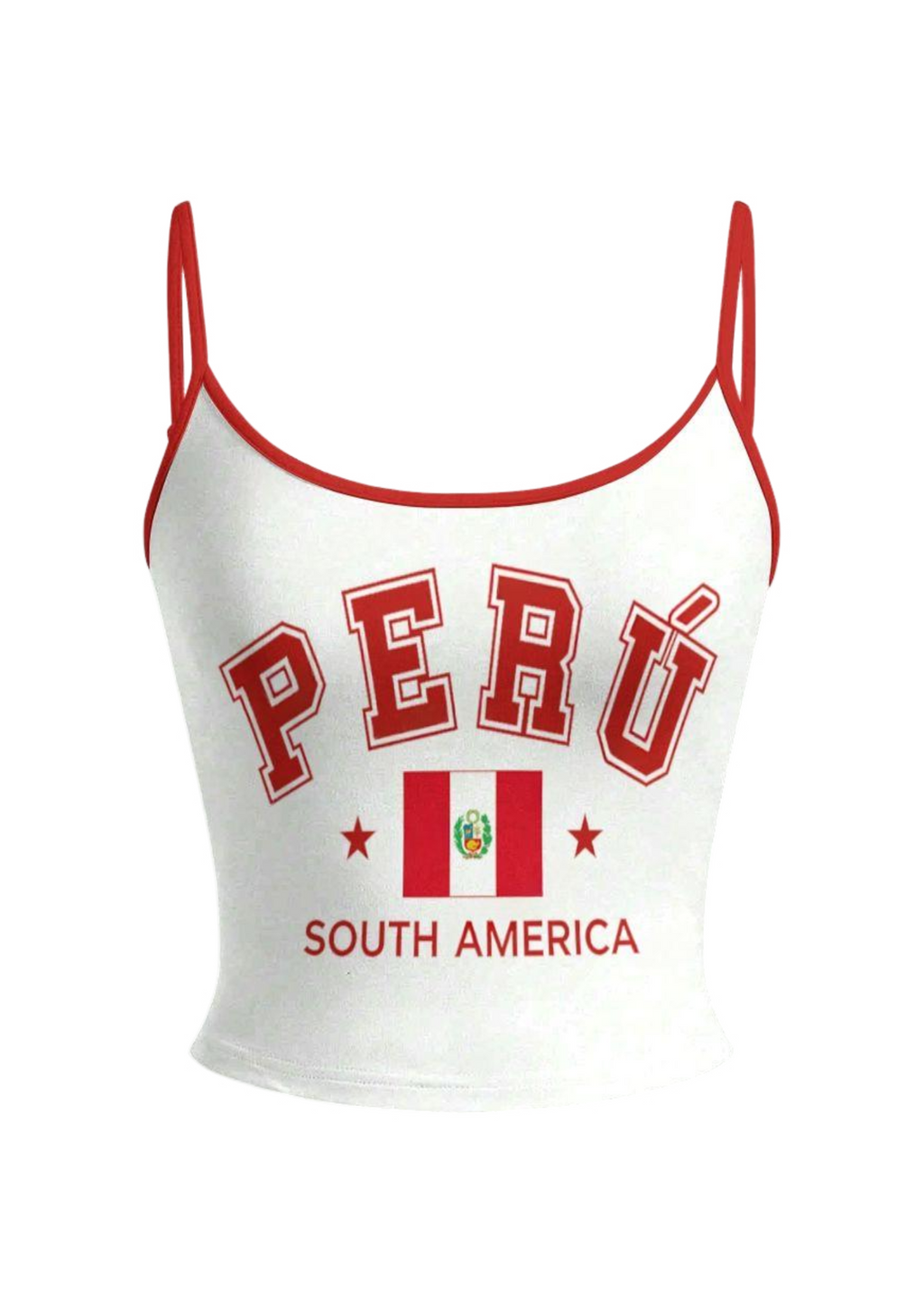 Peru Flag Tops & Elasticated Trousers Two-Piece Set