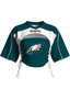 Philadelphia Eagles Women Lace Up Cutout Crop NFL Jersey