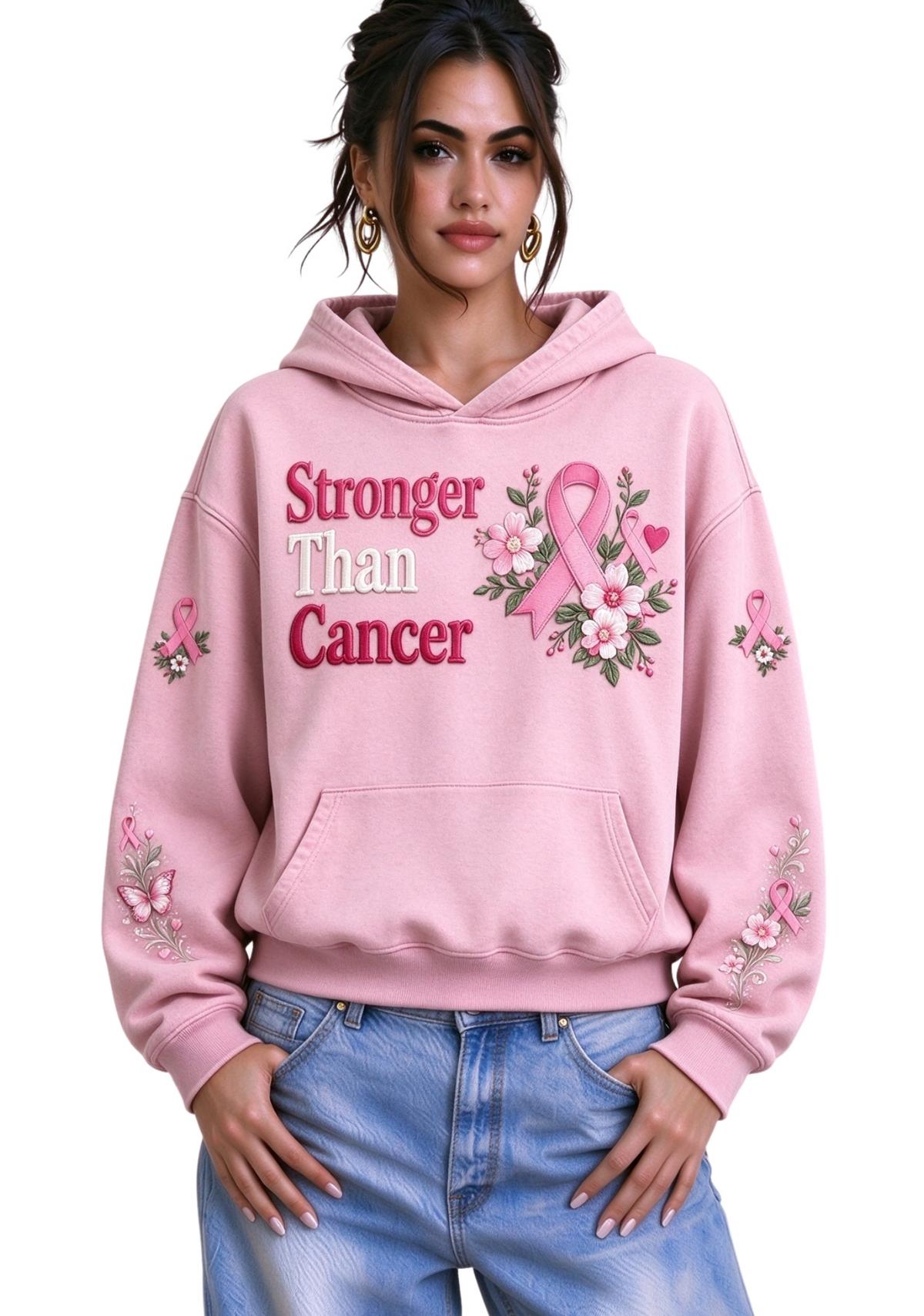 Women's Stronger Than Cancer Breast Cancer Awareness Hoodie