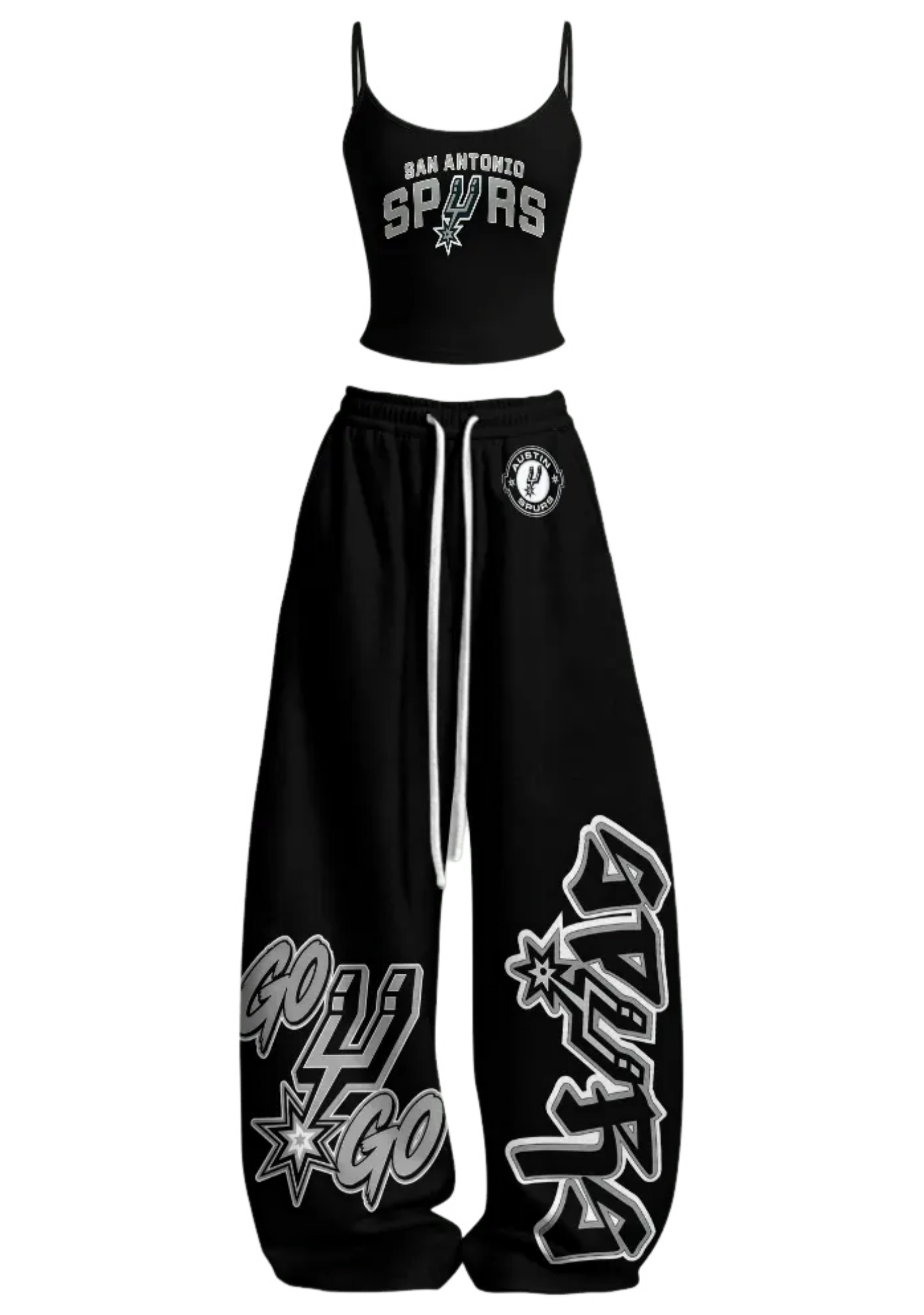 San Antonio Spurs Tops & Elasticated Trousers Two-Piece Set Main image