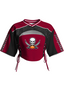 Tampa Bay Buccaneers Women Lace Up Cutout Cropped NFL Jersey