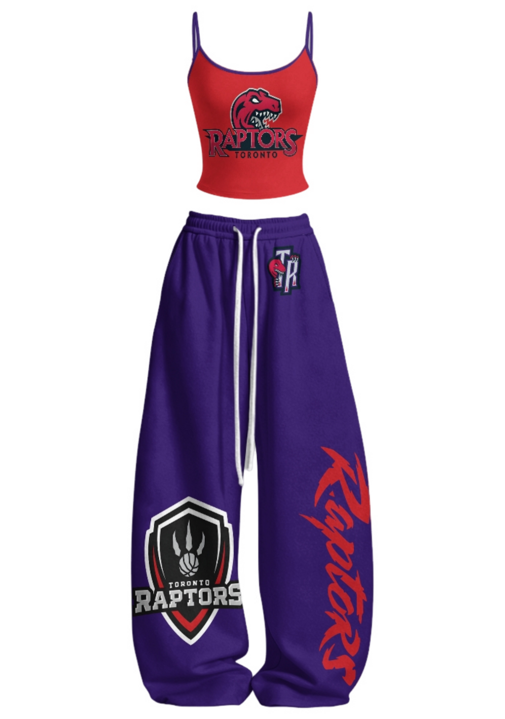 Toronto Raptors Tops & Elasticated Trousers Two-Piece Set