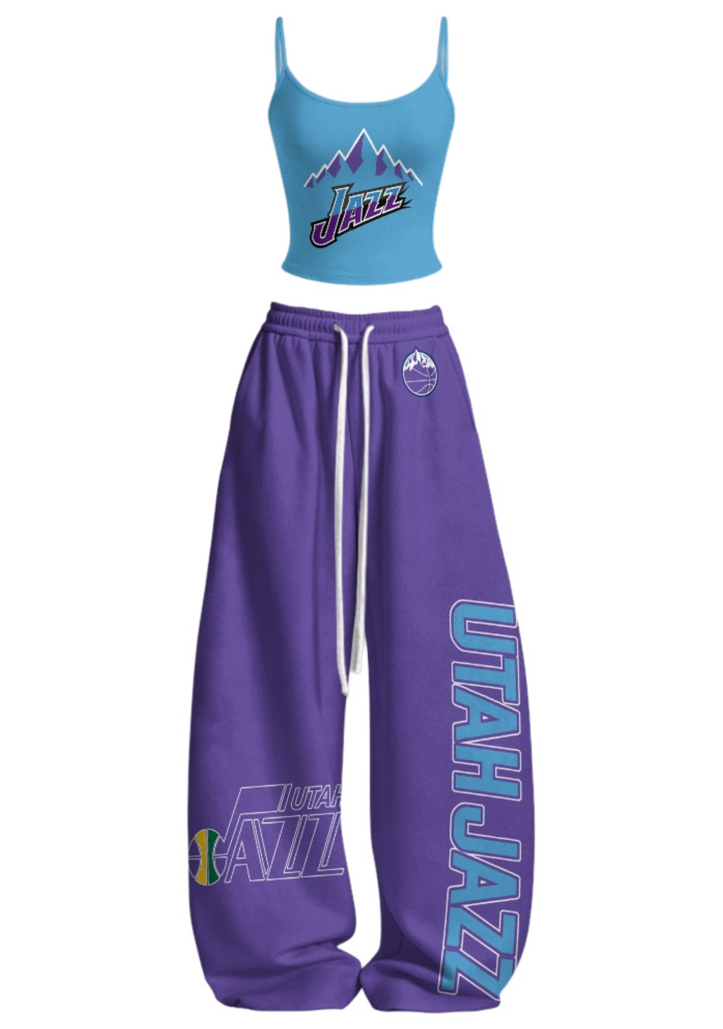 Utah Jazz Tops & Elasticated Trousers Two-Piece Set