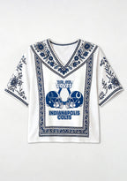 This Girl Loves Indianapolis Colts Boho Floral V-Neck Blouse