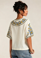 Tampa Bay Rays Boho Game Day V-Neck Blouse
