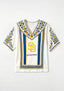 San Diego Padres SD Logo Boho Floral V-Neck Blouse