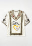 Boho Pittsburgh Steelers Floral V-Neck Blouse