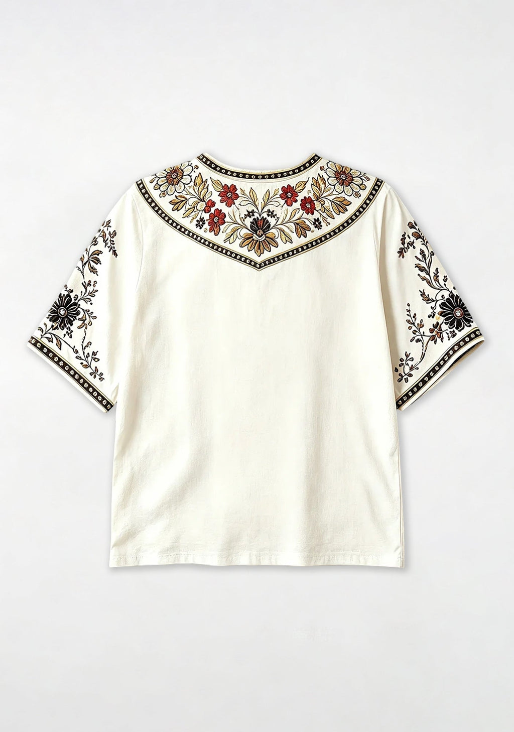 Boho Pittsburgh Steelers Floral V-Neck Blouse