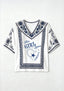 Boho Cowboys "This Girl Loves" Blue Floral V-Neck Blouse