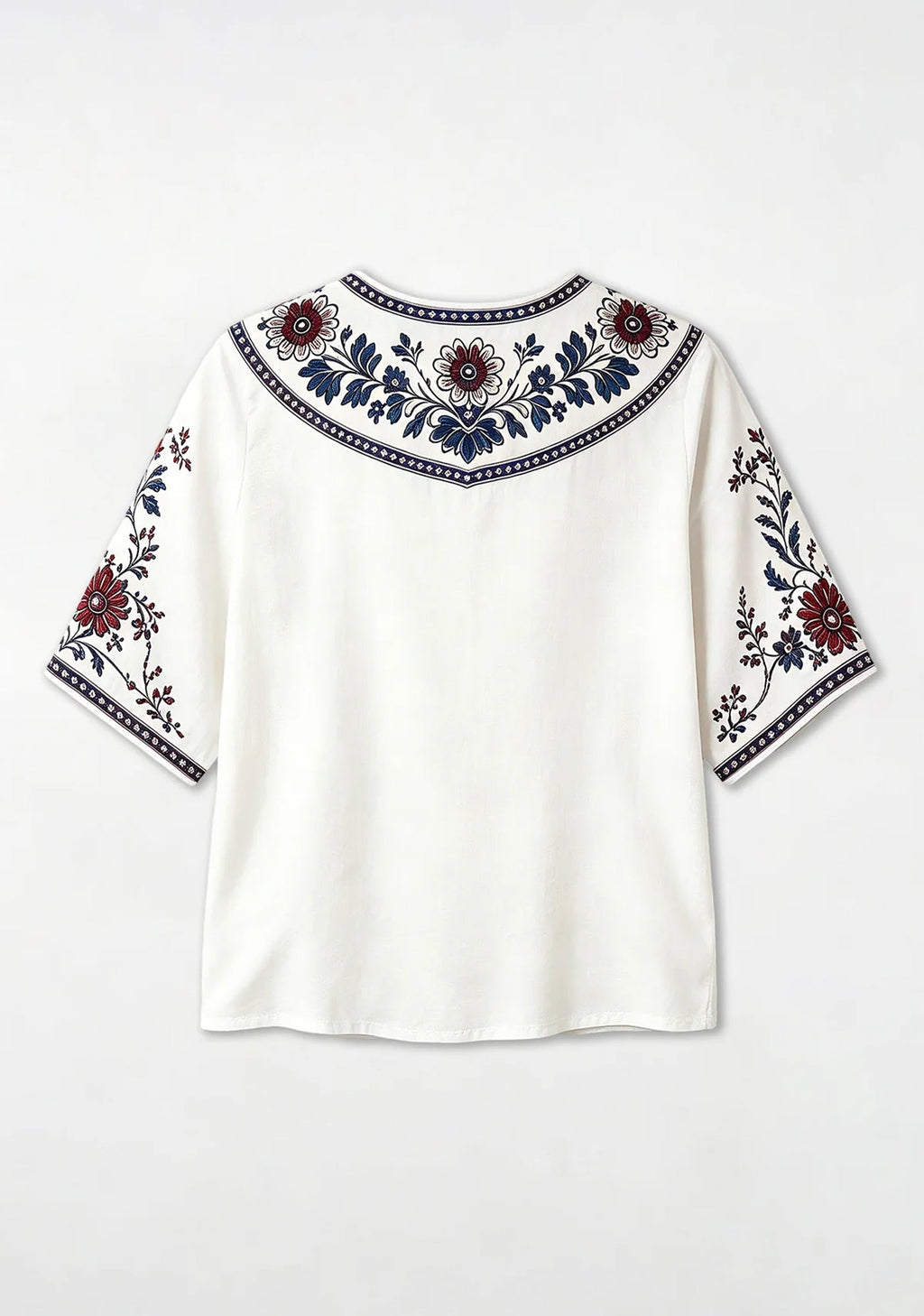 Boho Texans "This Girl Loves" Floral V-Neck Blouse