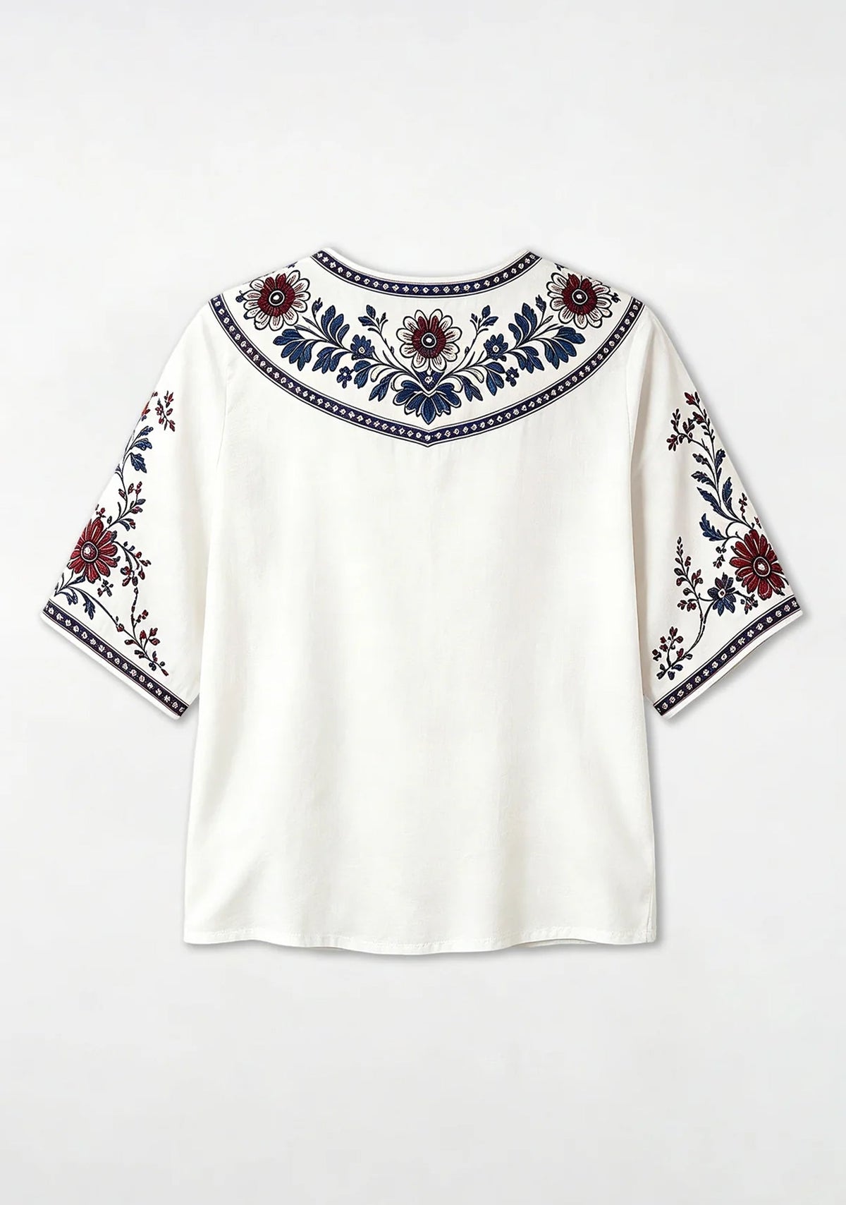 Boho Texans "This Girl Loves" Floral V-Neck Blouse