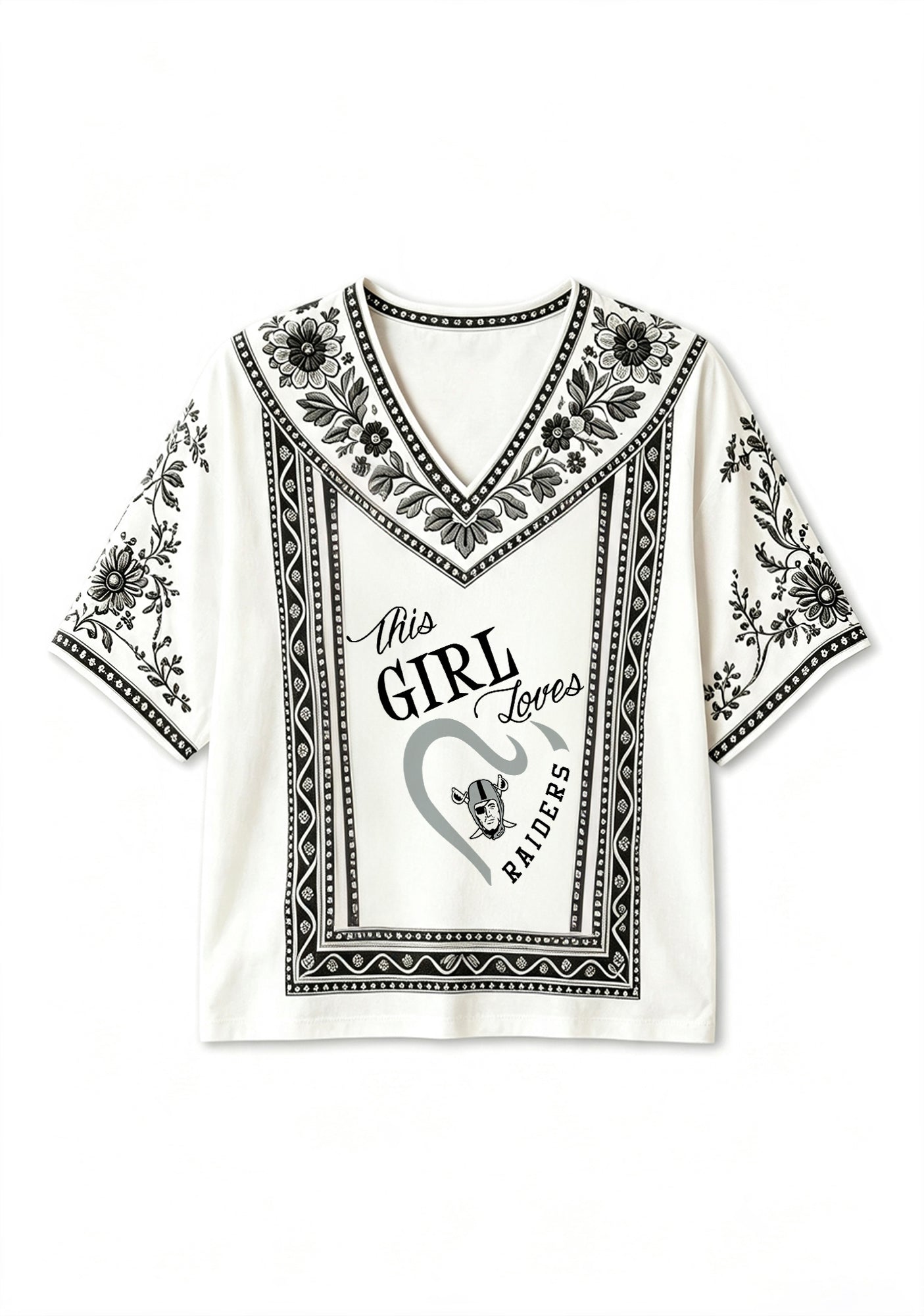 Boho Raiders "This Girl Loves" V-Neck Blouse Secondary image