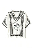 Boho Raiders "This Girl Loves" V-Neck Blouse