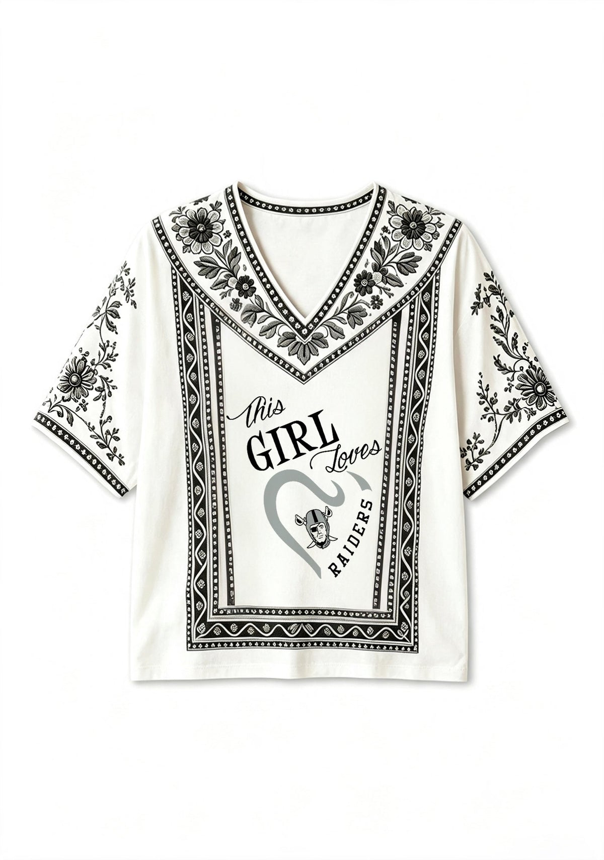 Boho Raiders "This Girl Loves" V-Neck Blouse