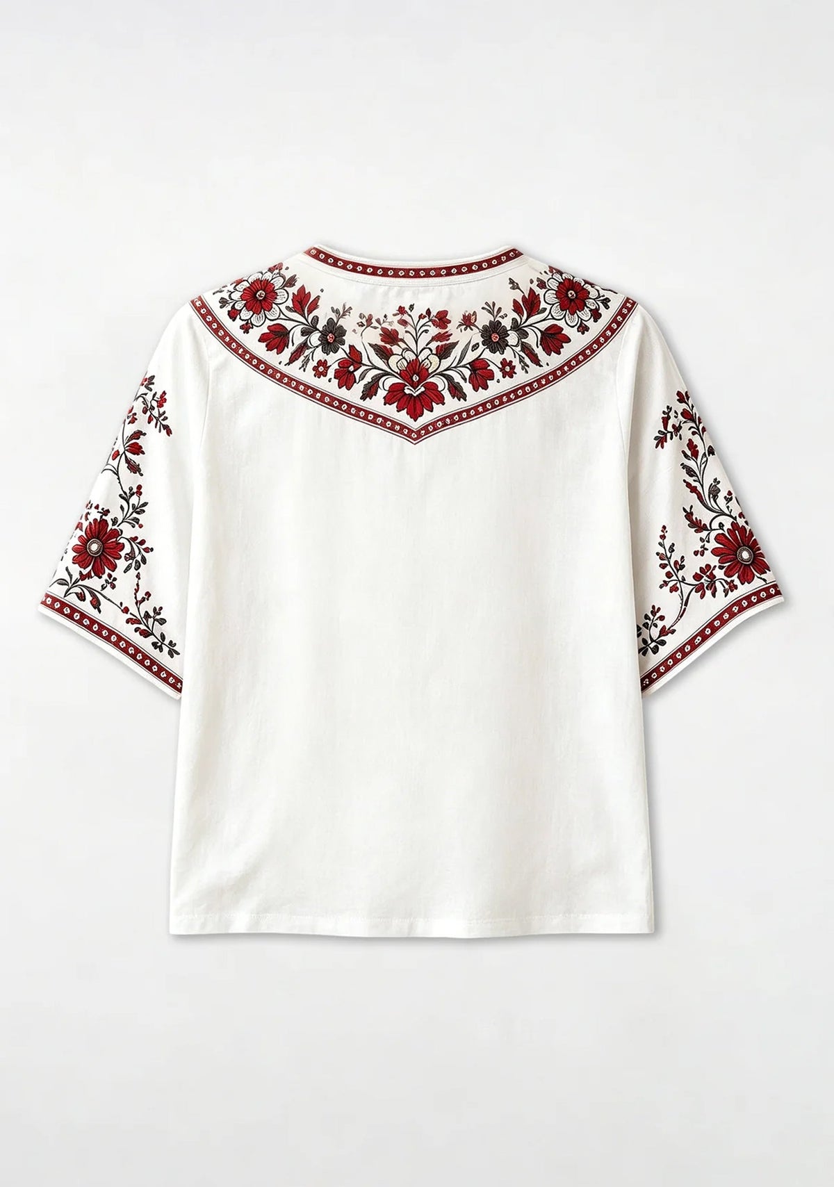 This Girl Loves Tampa Bay Buccaneers Boho Floral V-Neck Blouse