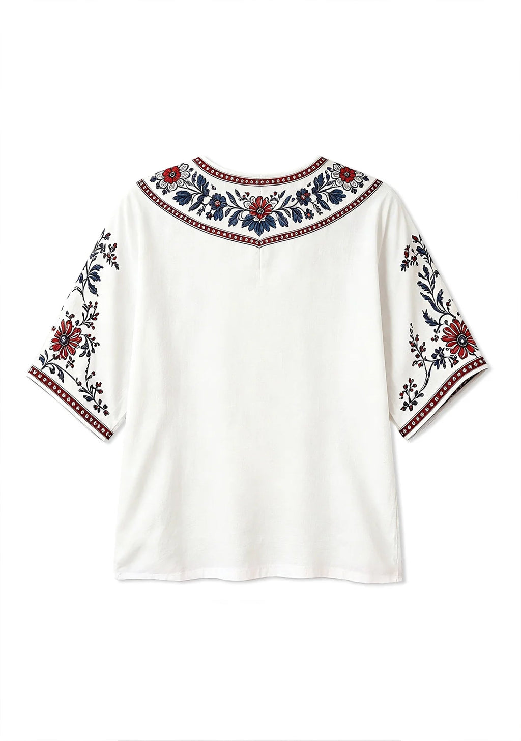 This Girl Loves New England Patriots Boho Floral V-Neck Blouse
