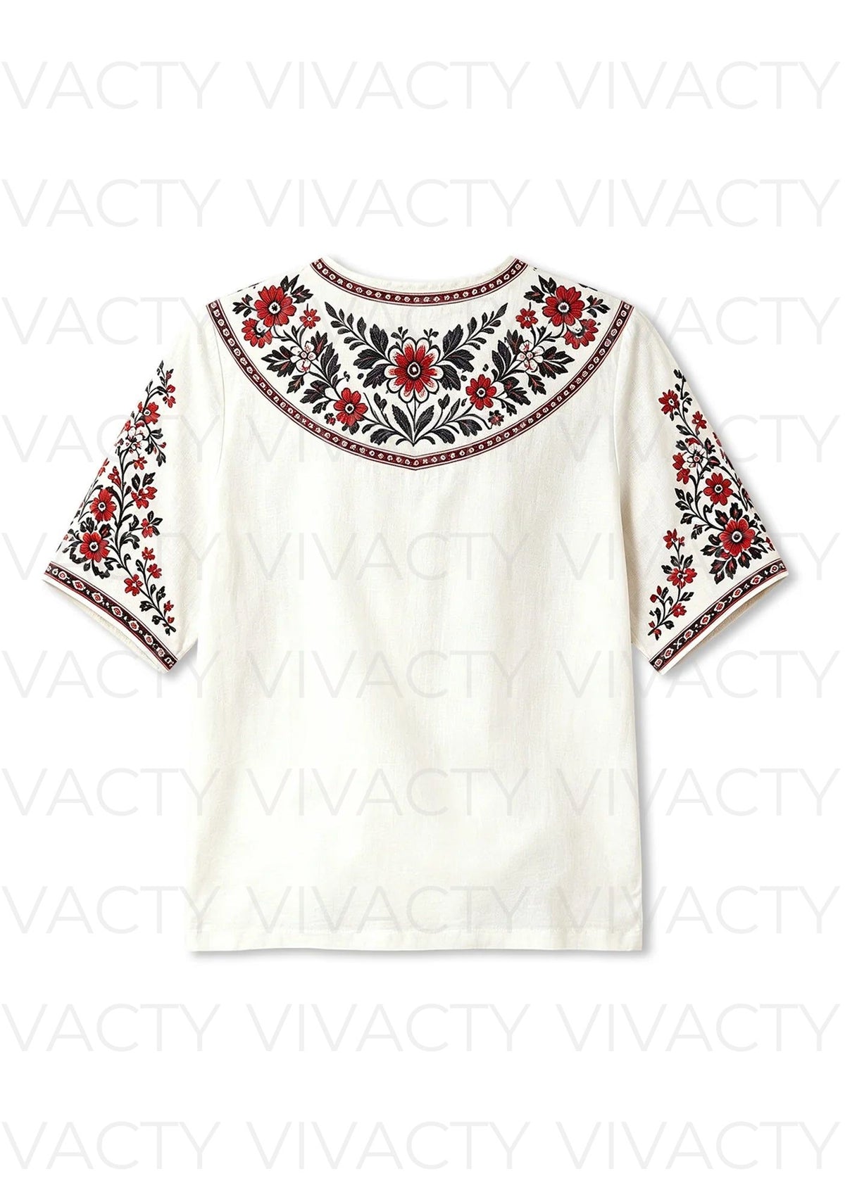 This Girl Loves Atlanta Falcons Boho Floral V-Neck Blouse