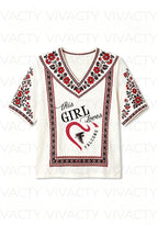 This Girl Loves Atlanta Falcons Boho Floral V-Neck Blouse