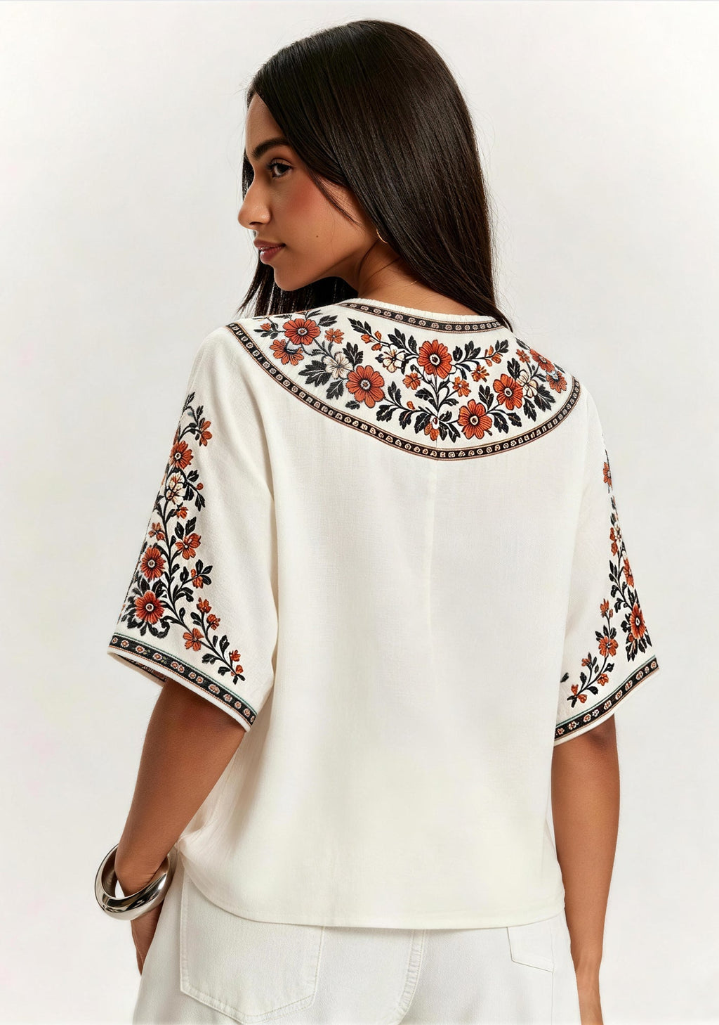 Denver Broncos Infinity Heart Love V-Neck Blouse