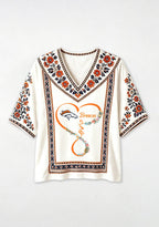 Denver Broncos Infinity Heart Love V-Neck Blouse