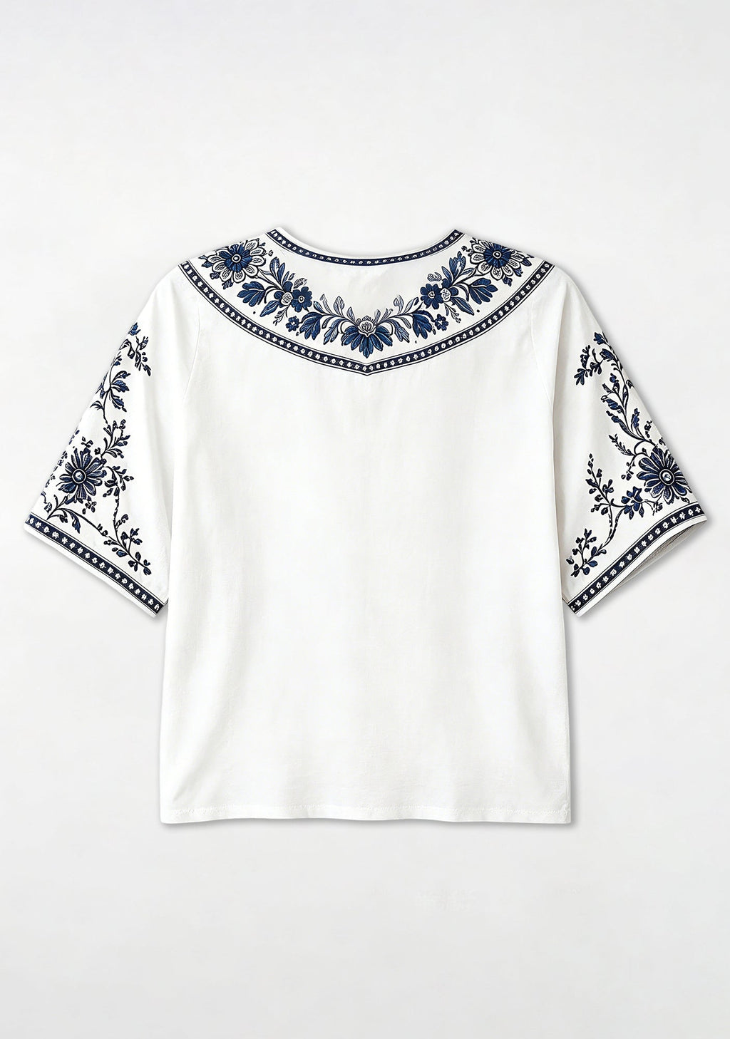 Boho Floral Dallas Cowboys Nation Texas Map V-Neck Blouse