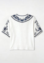 Boho Floral Dallas Cowboys Nation Texas Map V-Neck Blouse