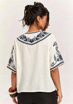 Boho Floral Dallas Cowboys Betty Boop V-Neck Blouse
