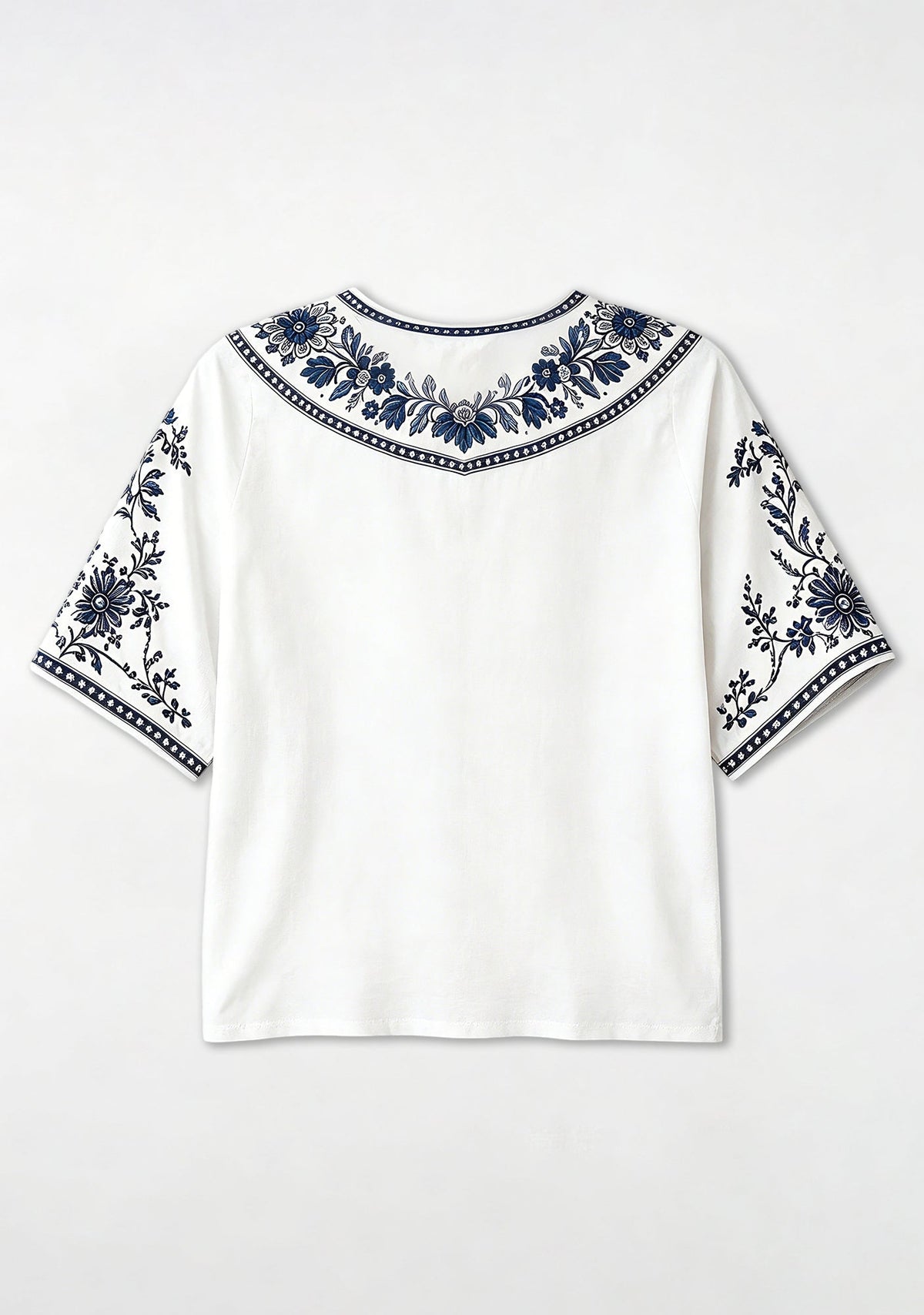 Boho Floral Dallas Cowboys Cute Donkey V-Neck Blouse