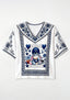 Boho Floral Dallas Cowboys Cute Donkey V-Neck Blouse