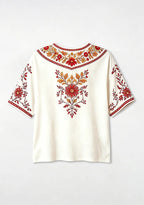 Boho Floral San Francisco 49ers Floral Helmet V-Neck Blouse