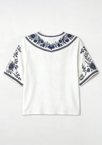 Indianapolis Colts 100 Anniversary Boho Floral V-Neck Blouse