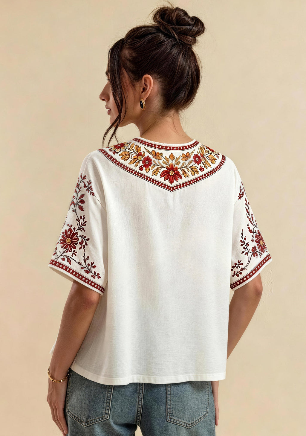 Kansas City Chiefs Comic Explosion Helmet Boho Floral V-Neck Blouse
