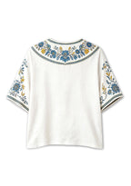 Boho Floral Drip Art Los Angeles Chargers V-Neck Blouse