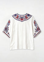 Boho Floral Buffalo Bills Crazy Bills Lady V-Neck Blouse