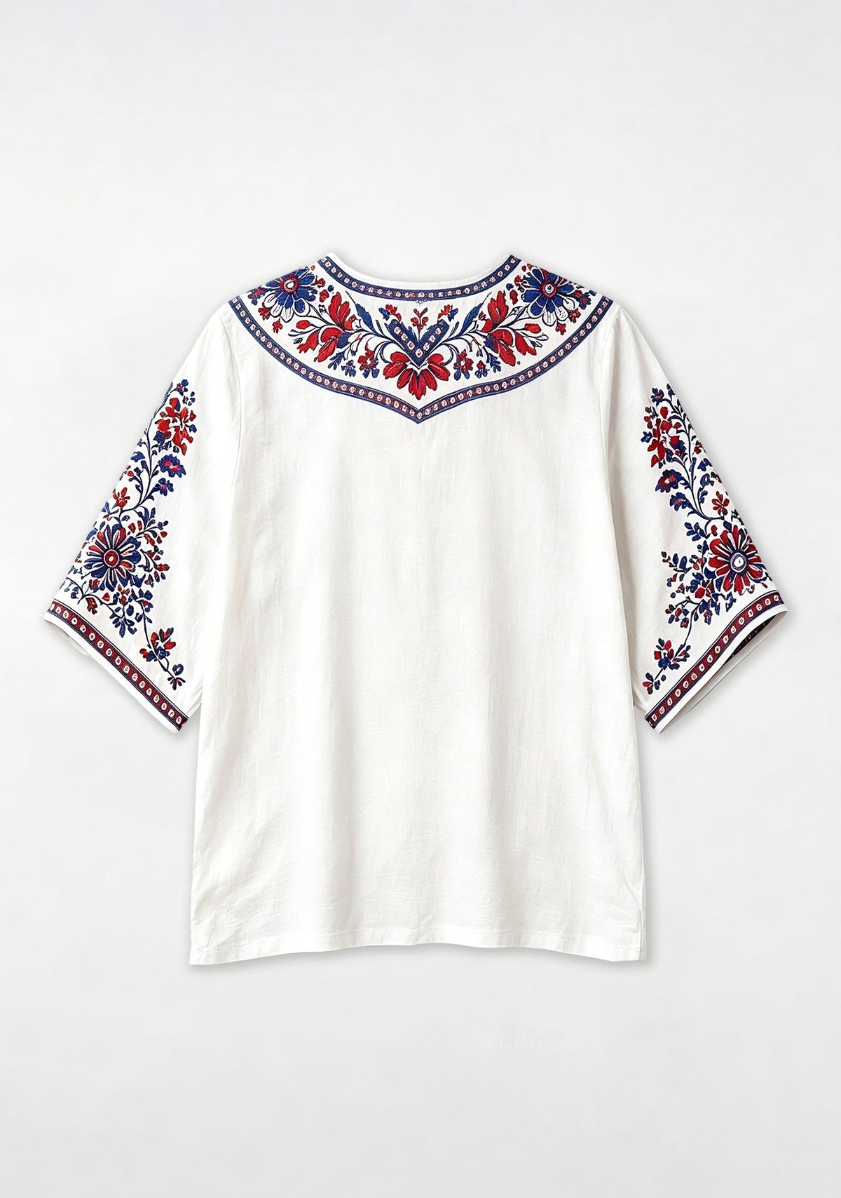 Boho Floral Buffalo Bills Crazy Bills Lady V-Neck Blouse