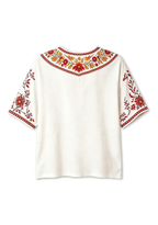 Girl Loves Football Boho Floral Border Game‑Day V-Neck Blouse