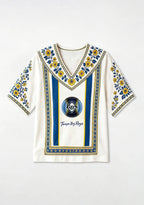 Tampa Bay Rays Boho Game Day V-Neck Blouse